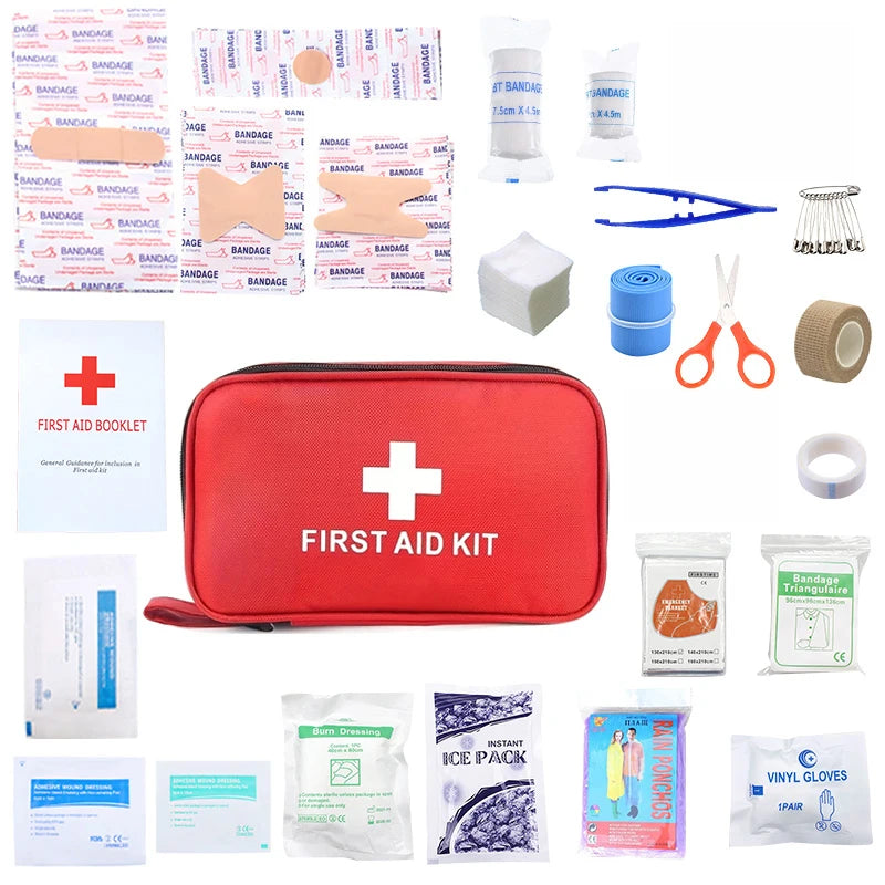 198-Piece Family First Aid Kit — Home, Car, Travel & Camping Ready