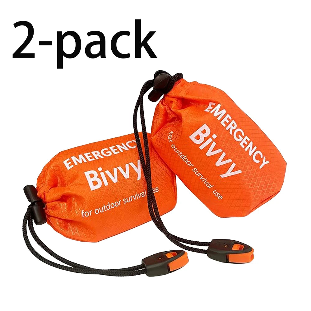 Emergency Survival Sleeping Bag — Thermal Mylar Bivy Sack, Waterproof & Lightweight
