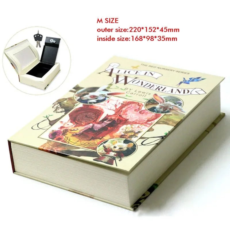 Classic Book Safe with Key Lock — Metal Steel Hidden Safe for Cash, Coins & Jewelry