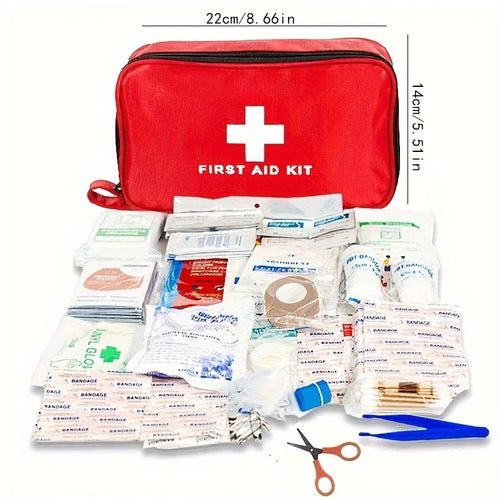 198-Piece Family First Aid Kit — Home, Car, Travel & Camping Ready