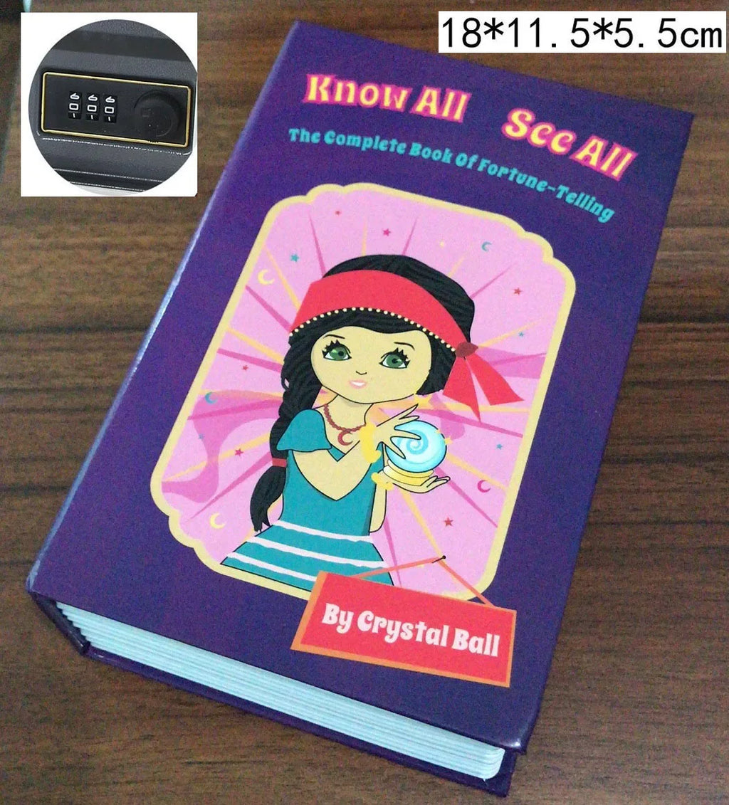 Classic Book Safe with Key Lock — Metal Steel Hidden Safe for Cash, Coins & Jewelry