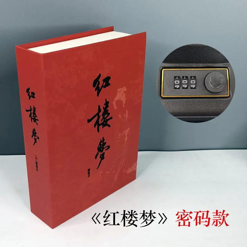 Classic Book Safe with Key Lock — Metal Steel Hidden Safe for Cash, Coins & Jewelry