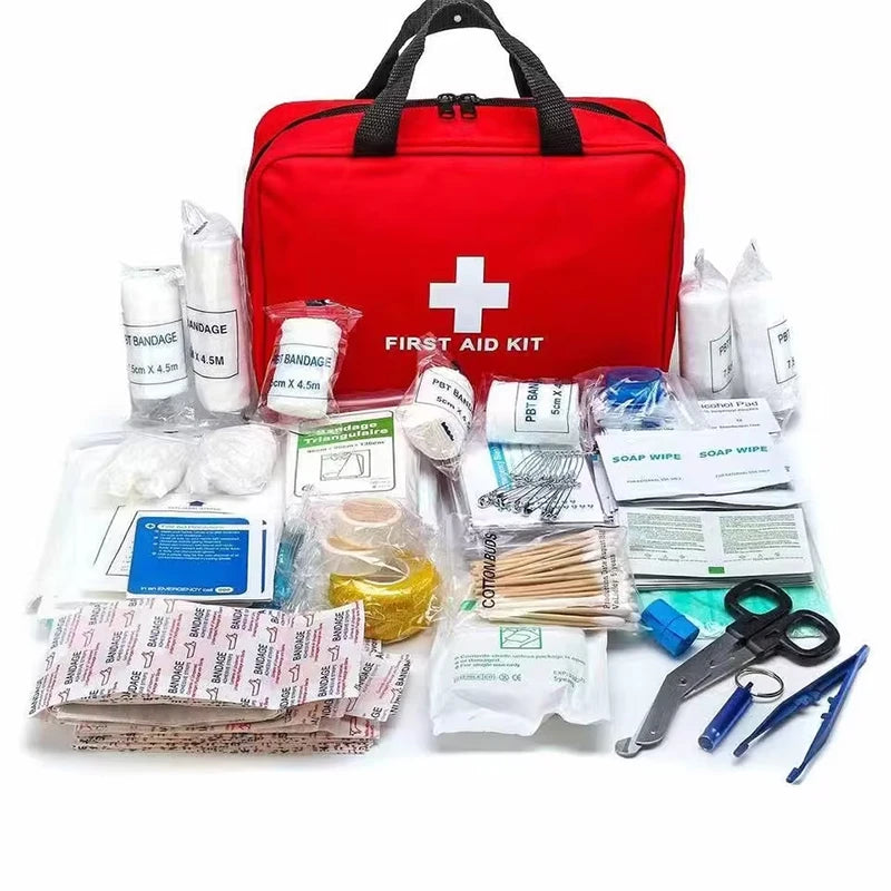 184-Piece Portable First Aid Kit — Multi-Purpose Emergency Medical Bag