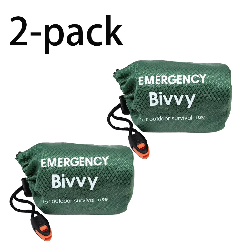 Emergency Survival Sleeping Bag — Thermal Mylar Bivy Sack, Waterproof & Lightweight
