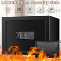 Electronic Password Gun Safe — Fireproof Metal Pistol Security Box