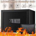 Electronic Password Gun Safe — Fireproof Metal Pistol Security Box