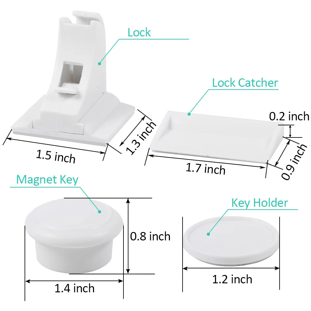 Magnetic Child Safety Lock — Invisible Cabinet & Drawer Latch for Baby Proofing