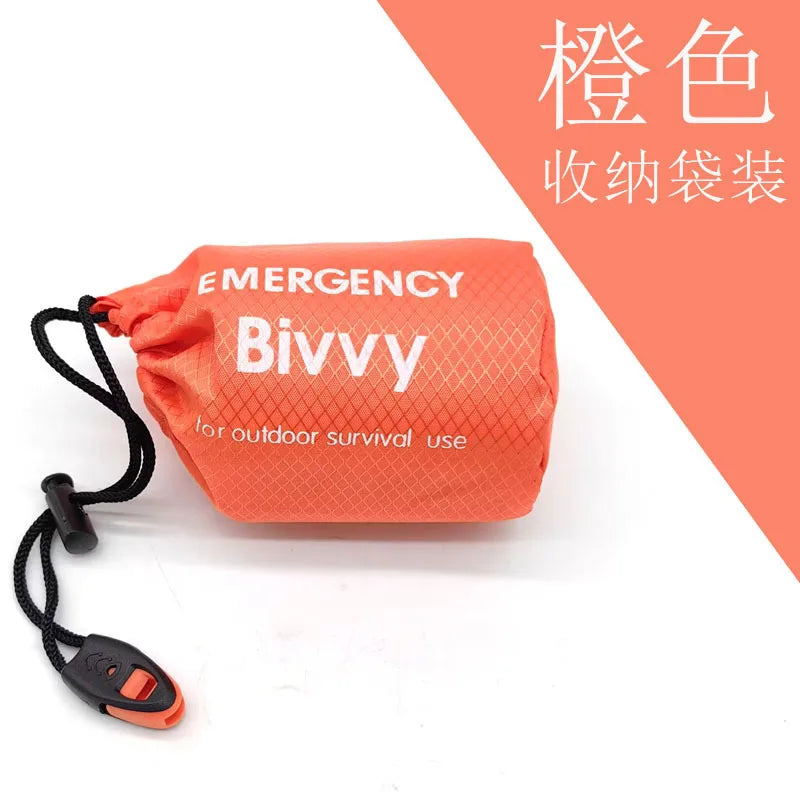Emergency Survival Sleeping Bag — Thermal Mylar Bivy Sack, Waterproof & Lightweight