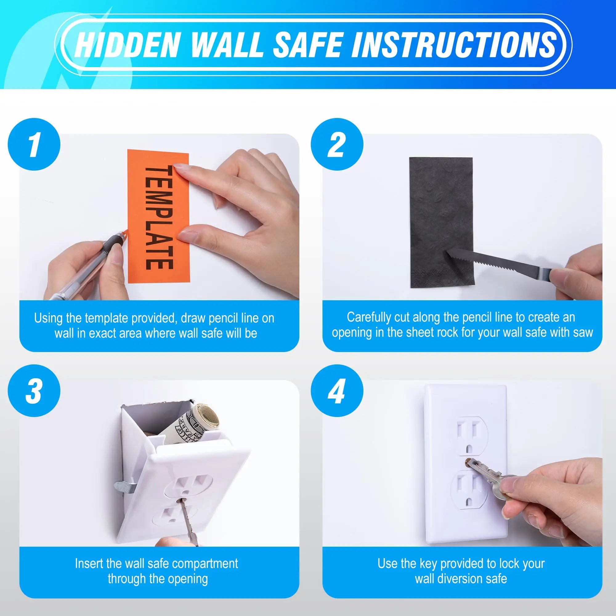 Wall Outlet Safe — Hidden In-Wall Diversion Safe for Valuables