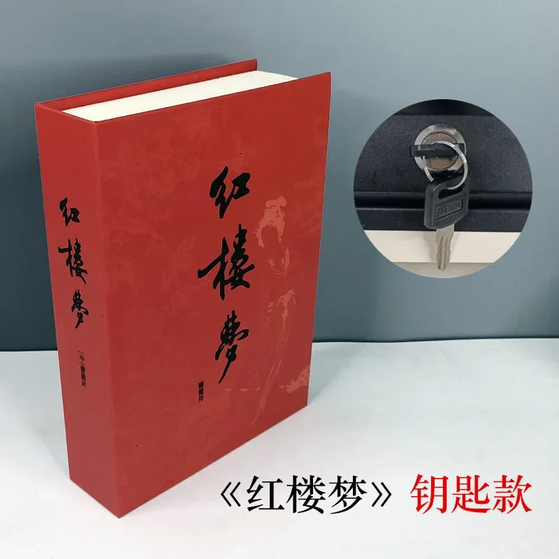 Classic Book Safe with Key Lock — Metal Steel Hidden Safe for Cash, Coins & Jewelry
