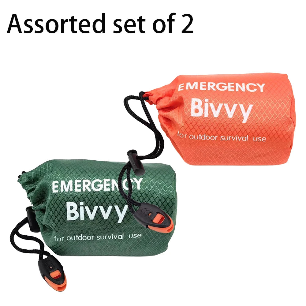 Emergency Survival Sleeping Bag — Thermal Mylar Bivy Sack, Waterproof & Lightweight