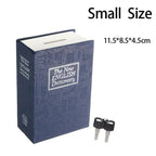 Classic Book Safe with Key Lock — Metal Steel Hidden Safe for Cash, Coins & Jewelry
