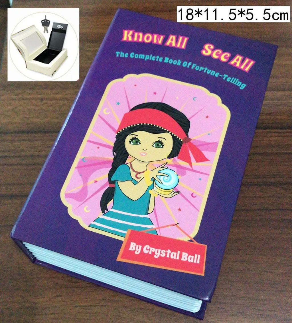 Classic Book Safe with Key Lock — Metal Steel Hidden Safe for Cash, Coins & Jewelry
