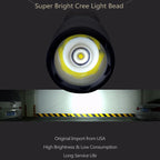 Baseball Bat LED Flashlight — Super Bright Waterproof Aluminum Baton Torch for Self-Defense & Emergencies