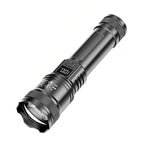 2000LM Tactical LED Flashlight — USB Rechargeable Zoomable Torch with Digital Display