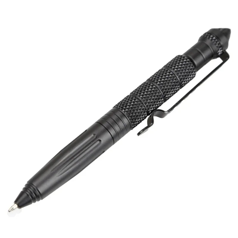 Military Tactical Pen — Aviation Aluminum Glass Breaker & Emergency Survival Tool