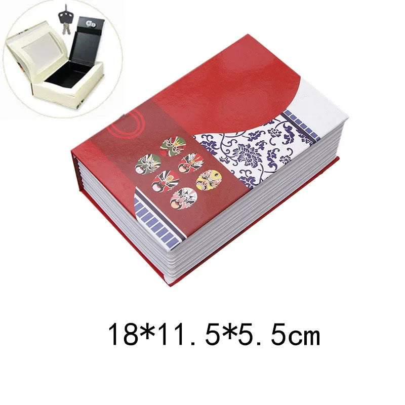 Classic Book Safe with Key Lock — Metal Steel Hidden Safe for Cash, Coins & Jewelry