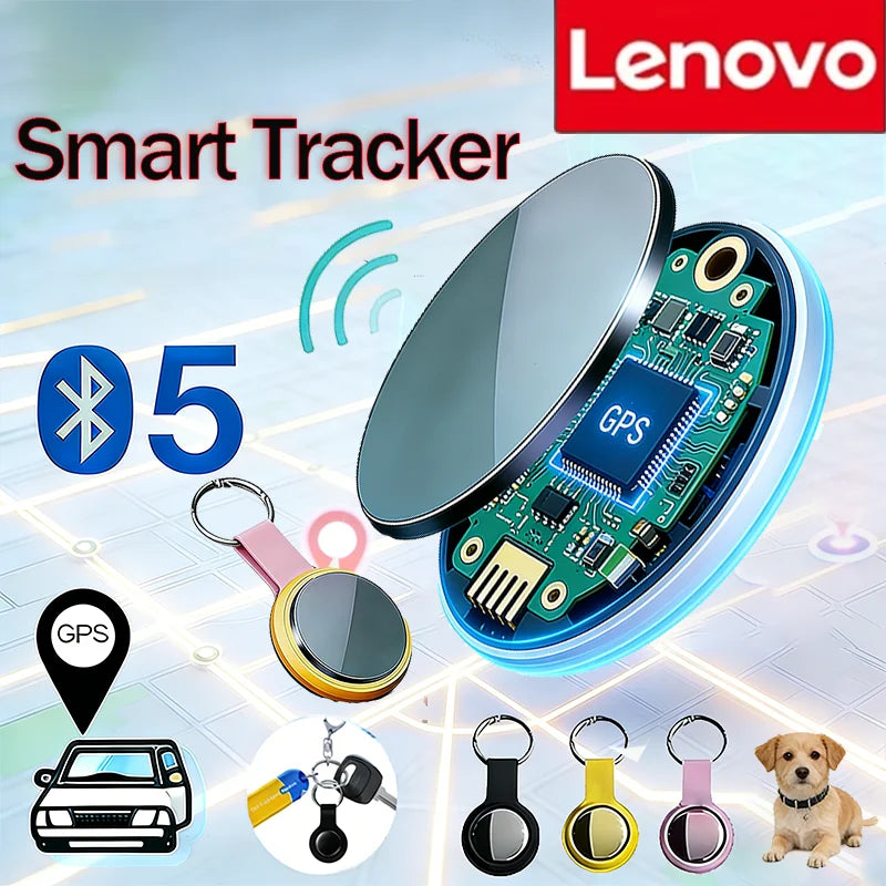 Lenovo Bluetooth GPS Tracker — Anti-Lost Key & Bag Finder for iOS & Android