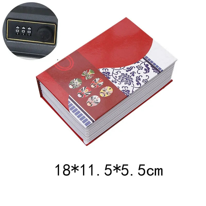 Classic Book Safe with Key Lock — Metal Steel Hidden Safe for Cash, Coins & Jewelry