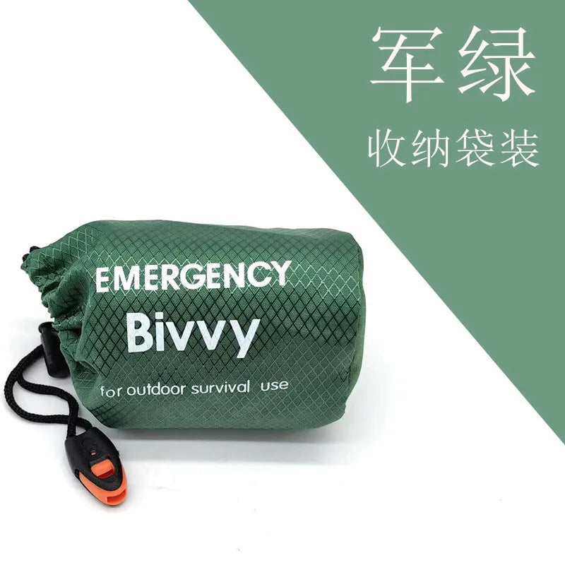 Emergency Survival Sleeping Bag — Thermal Mylar Bivy Sack, Waterproof & Lightweight