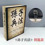 Classic Book Safe with Key Lock — Metal Steel Hidden Safe for Cash, Coins & Jewelry