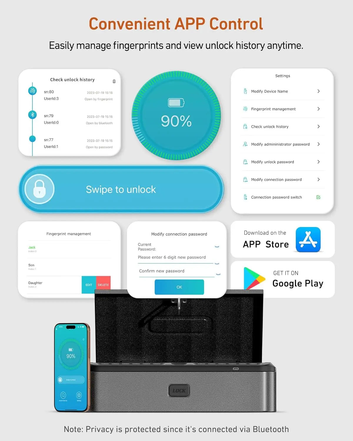 Biometric Handgun Safe — 4-Way Quick Access with Fingerprint, PIN, App & Key