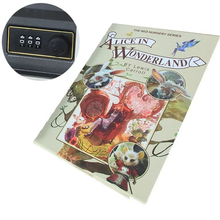 Classic Book Safe with Key Lock — Metal Steel Hidden Safe for Cash, Coins & Jewelry