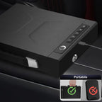 Biometric Portable Gun Safe — Fingerprint, PIN & App Unlock with Cold-Rolled Steel