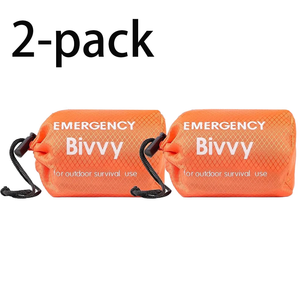 Emergency Survival Sleeping Bag — Thermal Mylar Bivy Sack, Waterproof & Lightweight