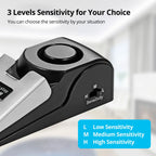 Door Stop Alarm — 120dB Wedge Security Alert with 3 Sensitivity Levels
