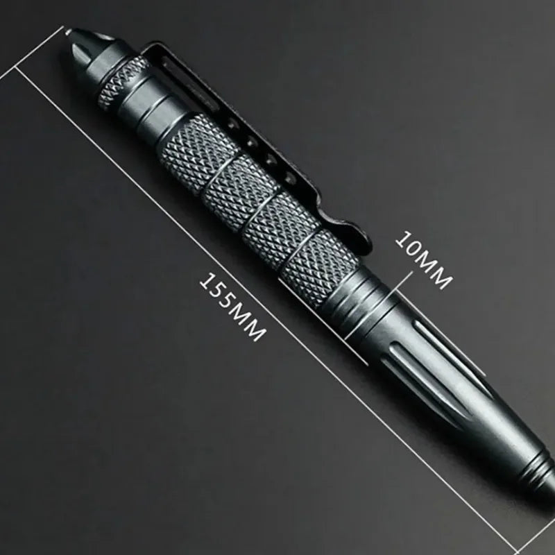 Military Tactical Pen — Aviation Aluminum Glass Breaker & Emergency Survival Tool