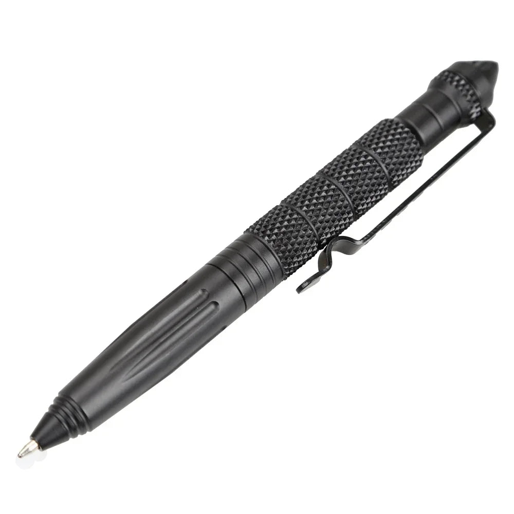 Military Tactical Pen — Aviation Aluminum Glass Breaker & Emergency Survival Tool