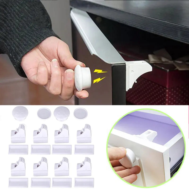 Magnetic Child Safety Lock — Invisible Cabinet & Drawer Latch for Baby Proofing