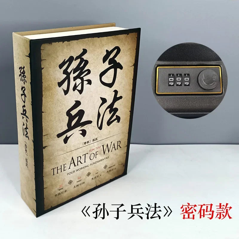 Classic Book Safe with Key Lock — Metal Steel Hidden Safe for Cash, Coins & Jewelry