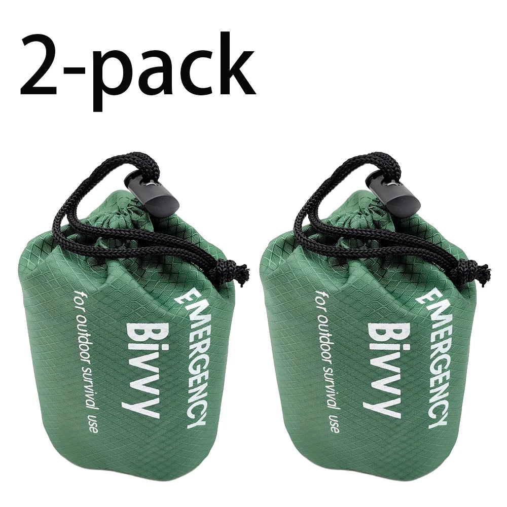 Emergency Survival Sleeping Bag — Thermal Mylar Bivy Sack, Waterproof & Lightweight