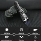 2000LM Tactical LED Flashlight — USB Rechargeable Zoomable Torch with Digital Display